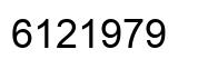 Number 6121979 black image