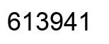 Number 613941 black image