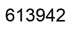 Number 613942 black image