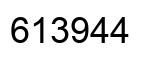 Number 613944 black image