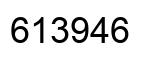 Number 613946 black image