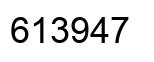 Number 613947 black image