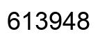 Number 613948 black image