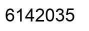 Number 6142035 black image