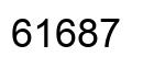 Number 61687 black image