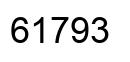 Number 61793 black image