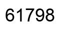 Number 61798 black image