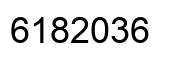 Number 6182036 black image