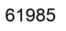 Number 61985 black image
