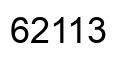 Number 62113 black image