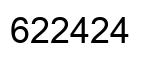 Number 622424 black image