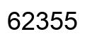 Number 62355 black image