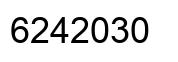 Number 6242030 black image