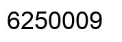 Number 6250009 black image