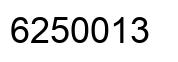 Number 6250013 black image