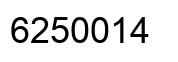 Number 6250014 black image