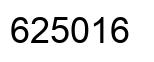 Number 625016 black image