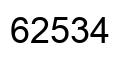 Número 62534 imagen negro