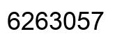 Number 6263057 black image
