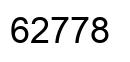 Number 62778 black image