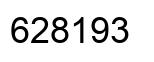 Number 628193 black image