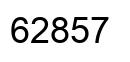 Number 62857 black image