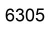 Number 6305 black image