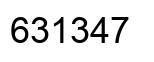 Number 631347 black image