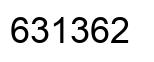 Number 631362 black image