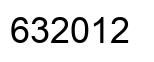 Number 632012 black image