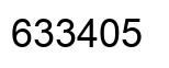 Number 633405 black image
