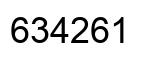 Number 634261 black image