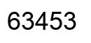 Number 63453 black image