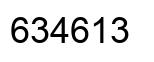 Number 634613 black image