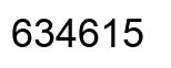Number 634615 black image