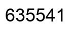 Number 635541 black image