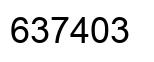 Number 637403 black image