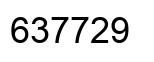 Number 637729 black image