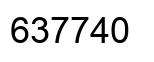 Number 637740 black image