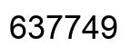 Number 637749 black image