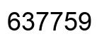 Number 637759 black image