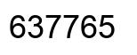 Number 637765 black image