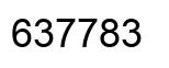 Number 637783 black image