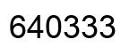 Number 640333 black image