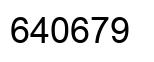 Number 640679 black image