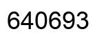 Number 640693 black image