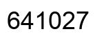 Number 641027 black image
