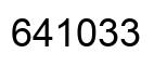 Número 641033 imagen negro