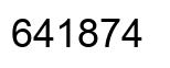 Número 641874 imagen negro
