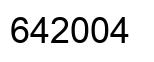 Number 642004 black image